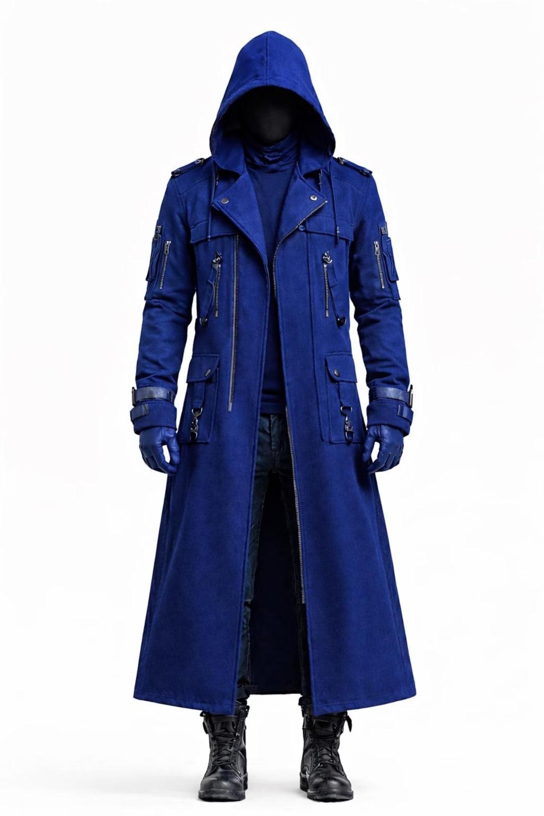 Men's Tactical Hooded Long Coat