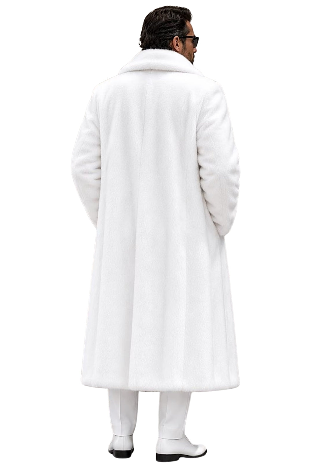 White Mink Fur Coat, Long Luxury Winter Coat