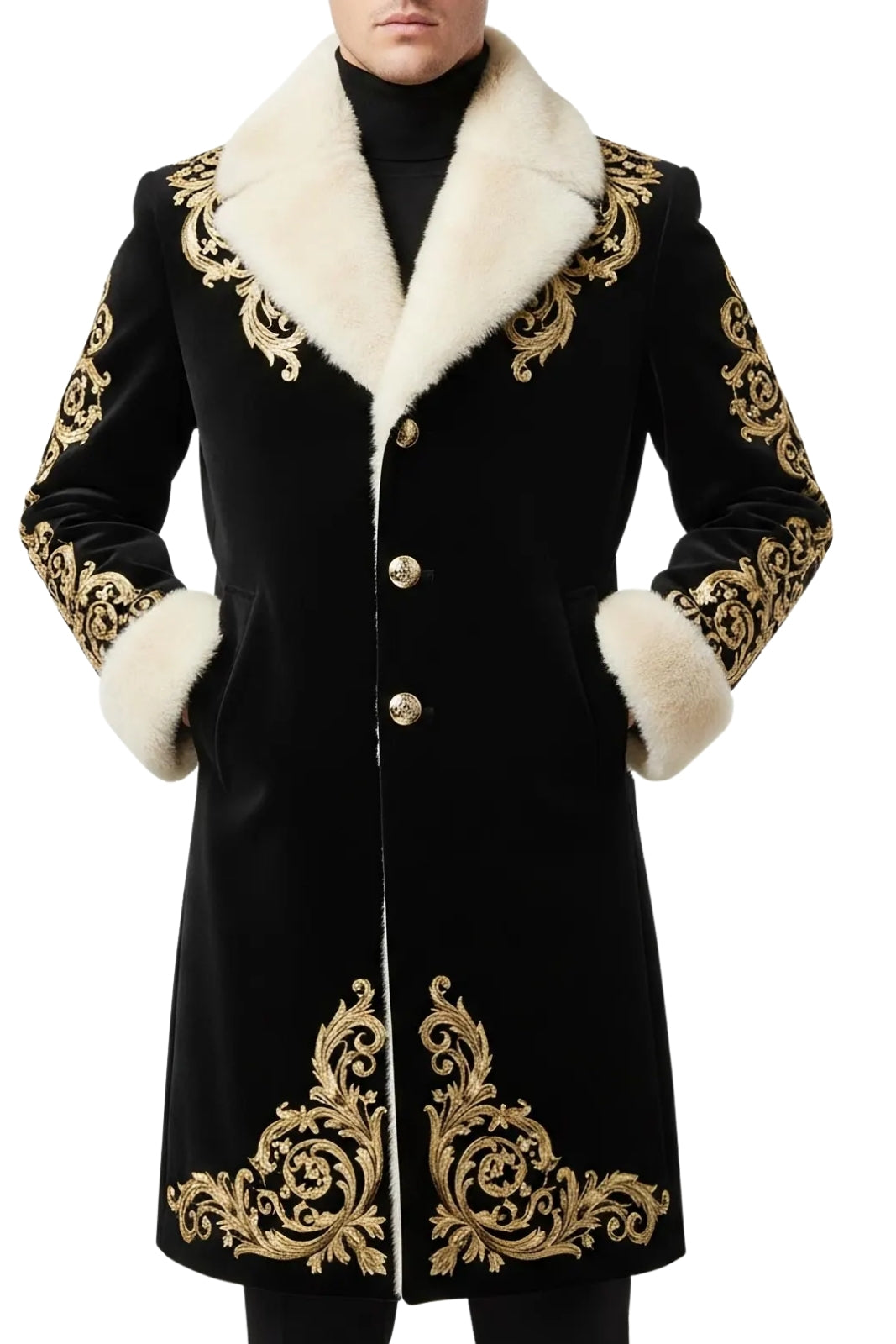 Handmade Velvet Gothic Trench Coat