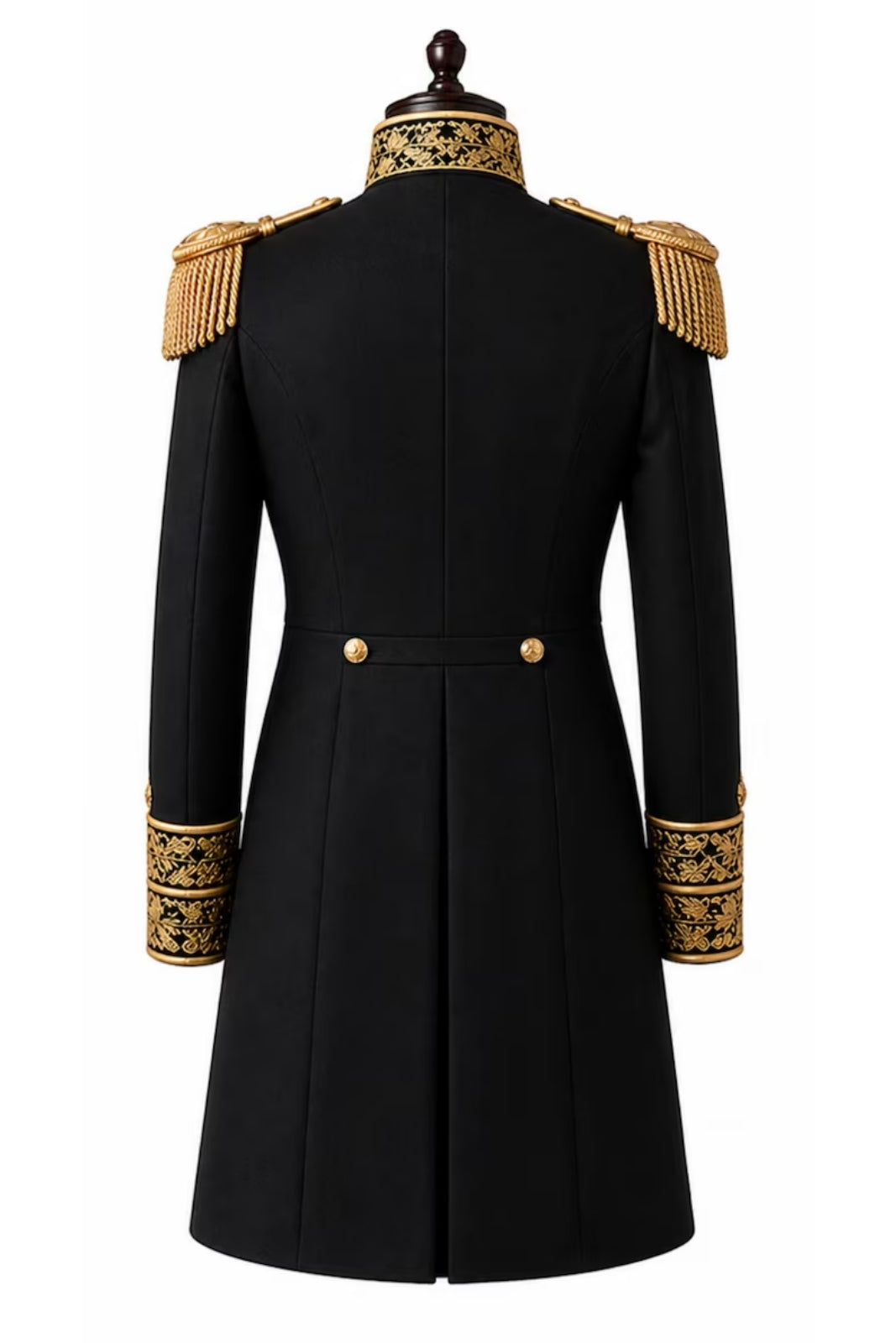 Black Military Trench Coat Men