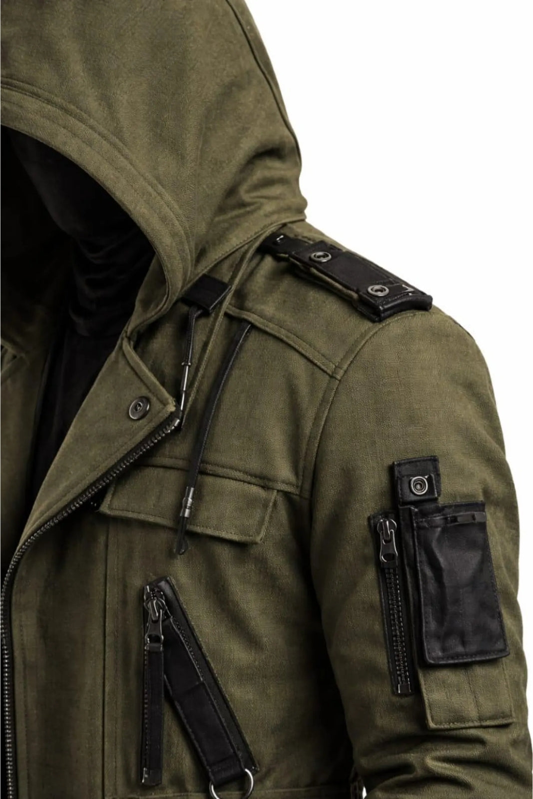 Men's Tactical Hooded Long Coat