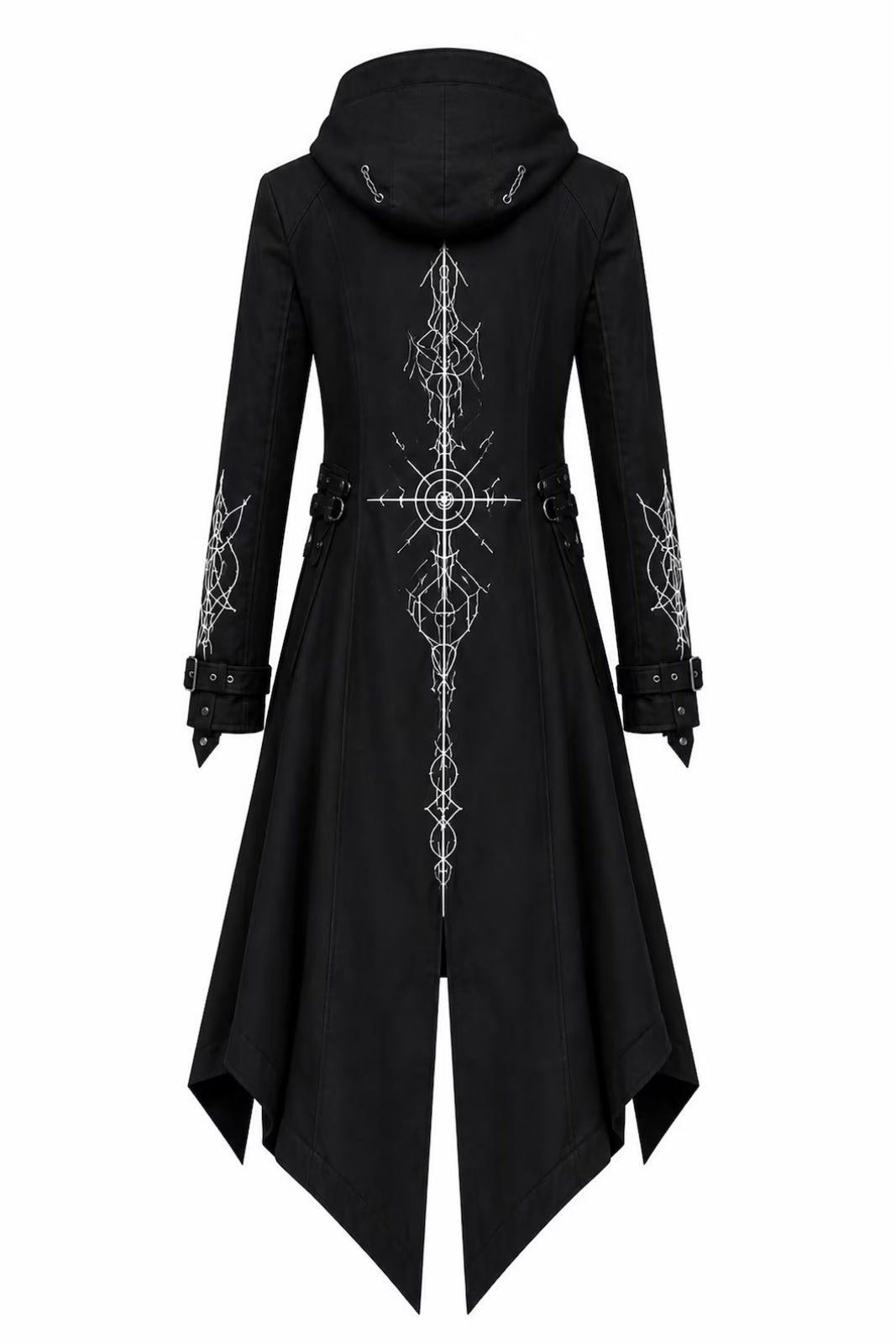 Black Gothic Hooded Trench Coat