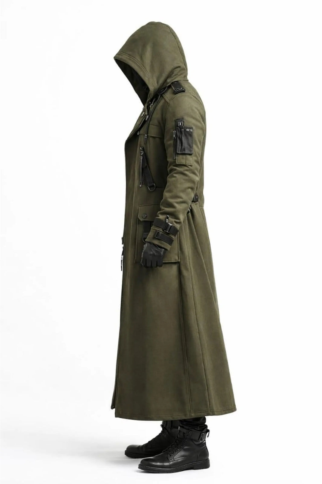 Men's Tactical Hooded Long Coat