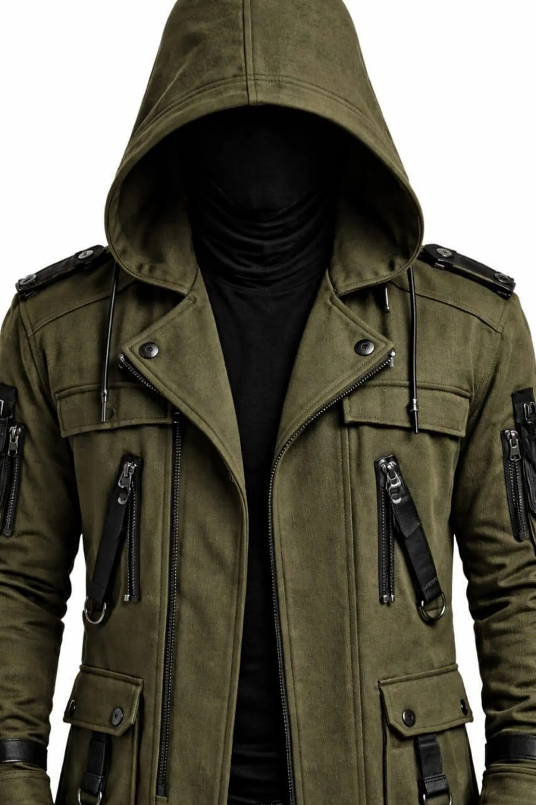 Men's Tactical Hooded Long Coat
